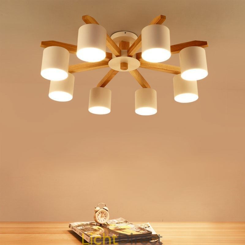 Nordic Log Hanglamp Macaron Lampfitting