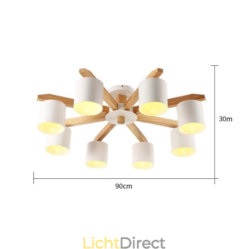 Nordic Log Hanglamp Macaron Lampfitting