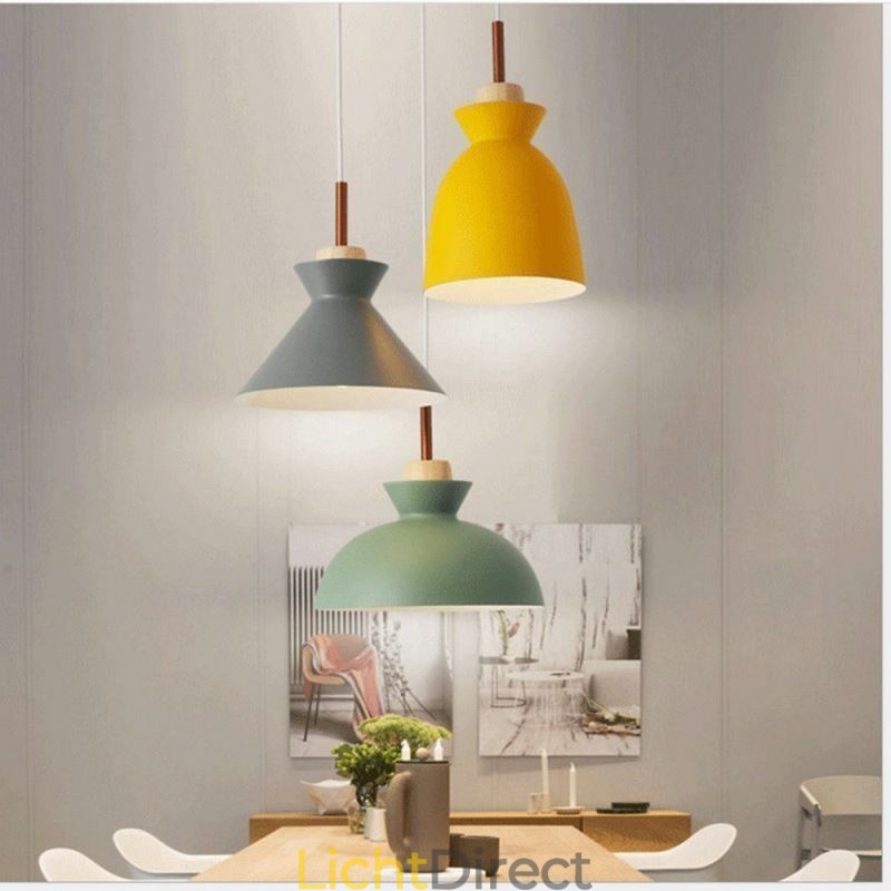 Hanglamp Nordic Metal Dome Macaron Kleuren Lamp Licht
