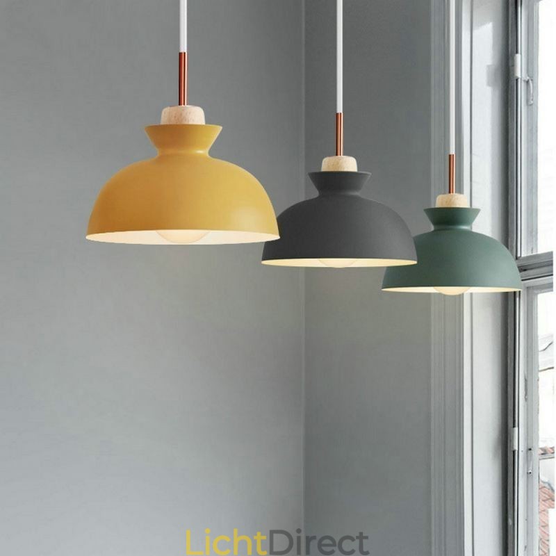 Hanglamp Nordic Metal Dome Macaron Kleuren Lamp Licht