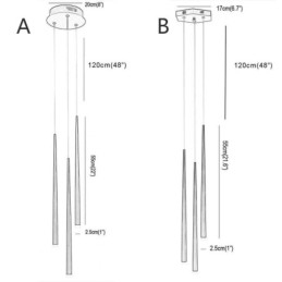 Moderne eenvoudige hanglamp cilindervormige verlichting meteoorregenlamp