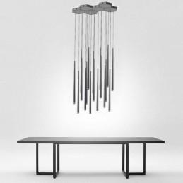 Moderne eenvoudige hanglamp cilindervormige verlichting meteoorregenlamp