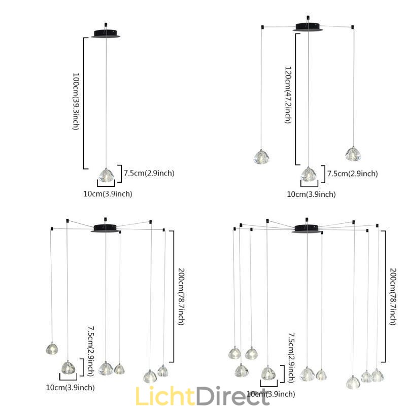 Moderne hanglamp Kristallen kroonluchterlamp Huisverlichting Lamp
