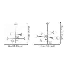 Hedendaagse hanglamp Magic Bean Sputnik kroonluchterlamp