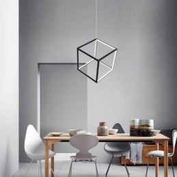 Zwarte hanglamp Geometrische kubusverlichting LBY18069