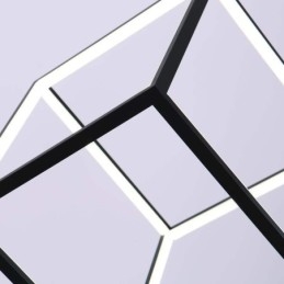 Zwarte hanglamp Geometrische kubusverlichting LBY18069