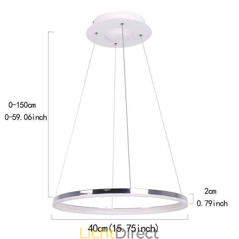 Moderne hanglamp acryl cirkellamp 40cm