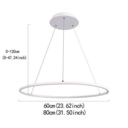 Moderne hanglamp cirkellamp 60cm 80cm