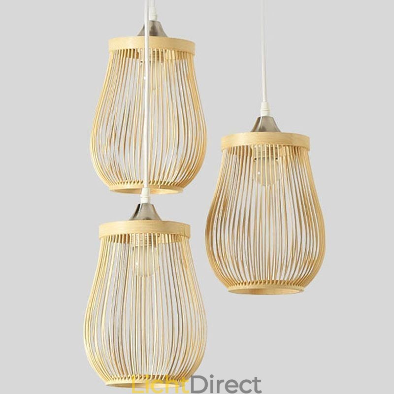 Holle kooi hanglamp moderne bamboe hanglamp