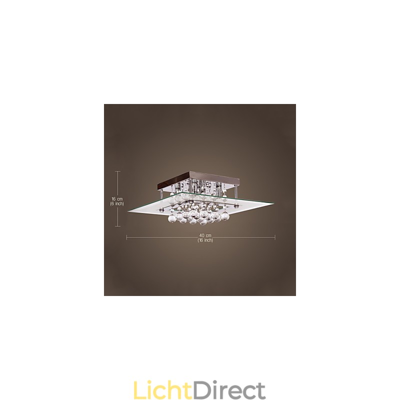 Plafondlamp Modern Crystal Living 5 lampen