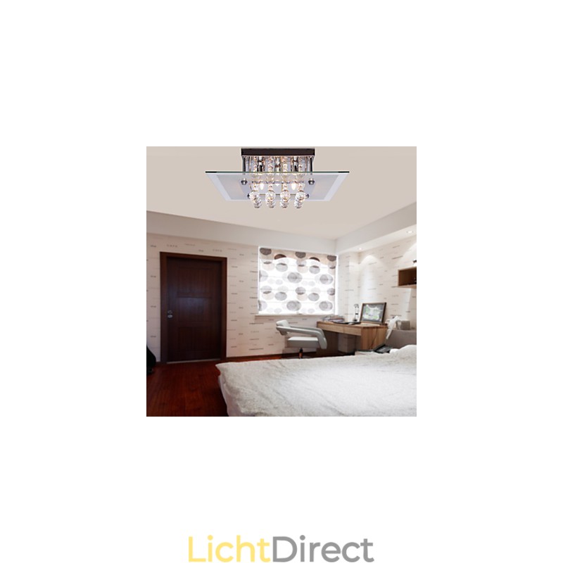 Plafondlamp Modern Crystal Living 5 lampen