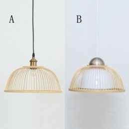 Moderne eenvoudige neerwaartse hanglamp Speciale bamboe hanglamp Nachtkastje verlichting