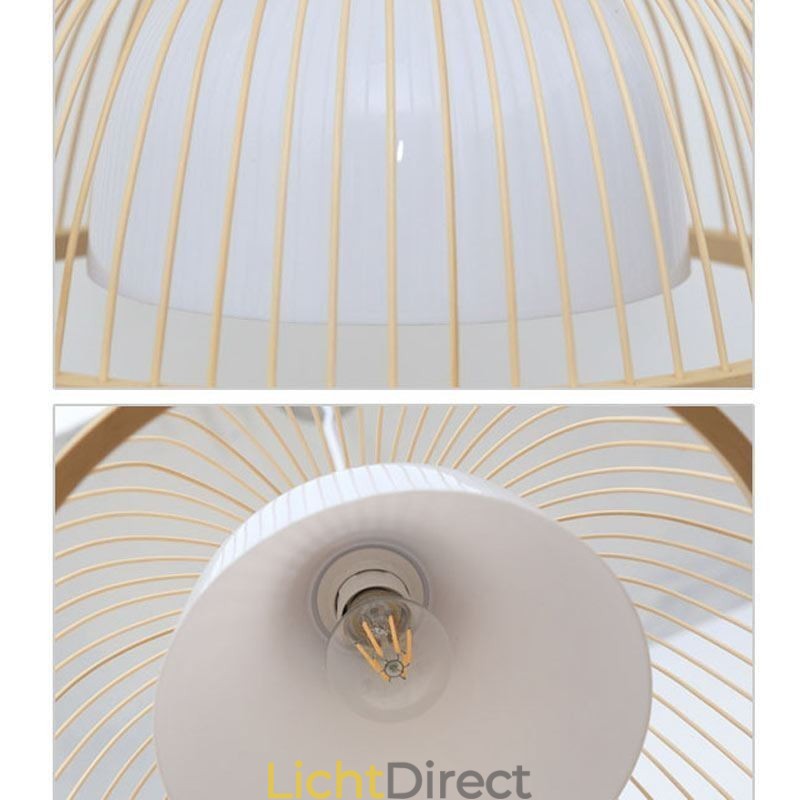 Moderne eenvoudige neerwaartse hanglamp Speciale bamboe hanglamp Nachtkastje verlichting