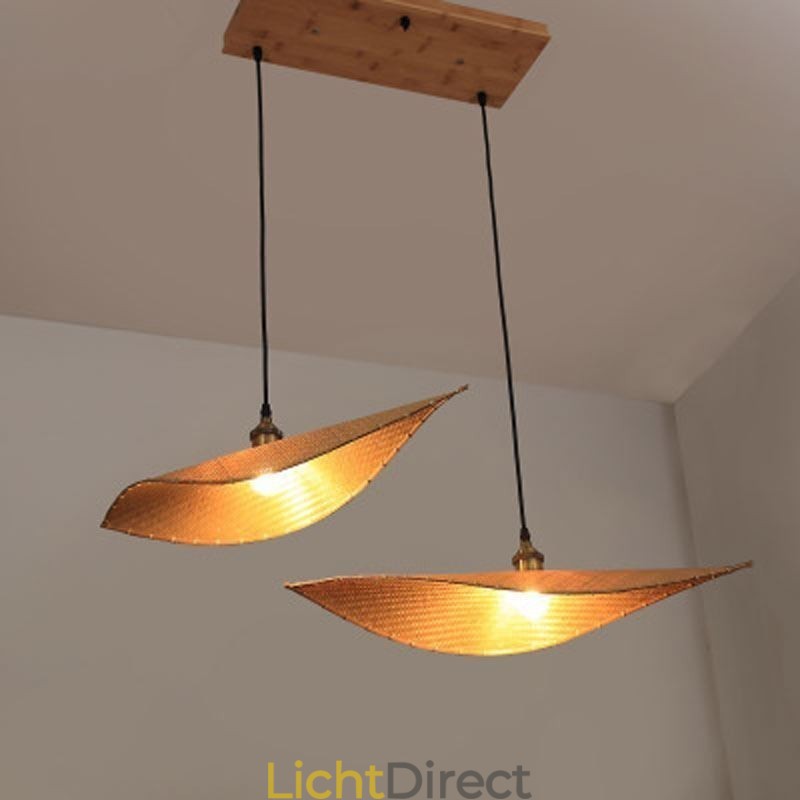 Creatieve blad hanglamp moderne bamboe hanglamp tearoom verlichting