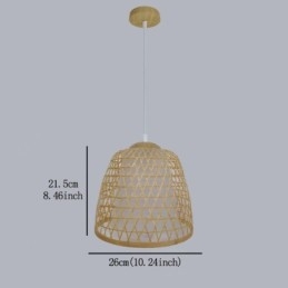 Visuele Comfort Dome Bamboe Hanglamp