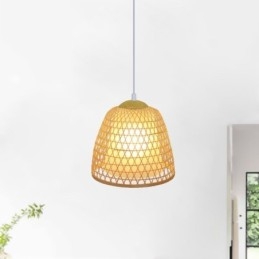 Visuele Comfort Dome Bamboe Hanglamp