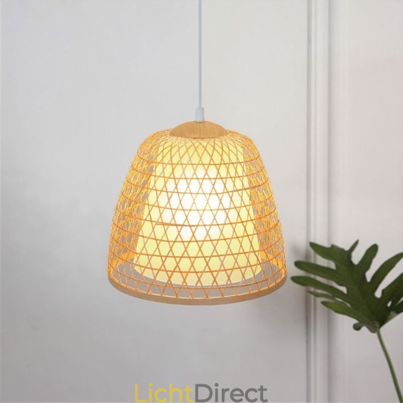 Visuele Comfort Dome Bamboe Hanglamp