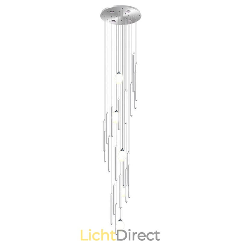 Cluster Hanglamp Moderne Grote Hangende Kristallen Kroonluchter Duplex Trap