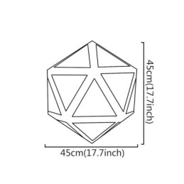 Geometrische hanglamp, diamantvormig, 3D-doorschijnend ontwerp