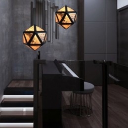 Geometrische hanglamp, diamantvormig, 3D-doorschijnend ontwerp