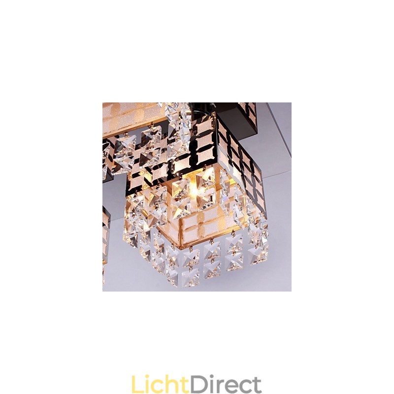 Kroonluchter Modern Kristal Roestvrij Staal Woonkamer 4 Lampen