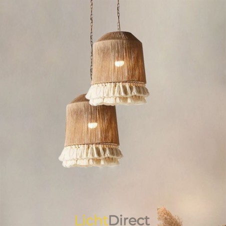 Rustieke hanglamp Boheemse stijl henneptouw kwast plafondlamp Rustieke hanglamp Boheemse stijl henneptouw kwast plafondlamp