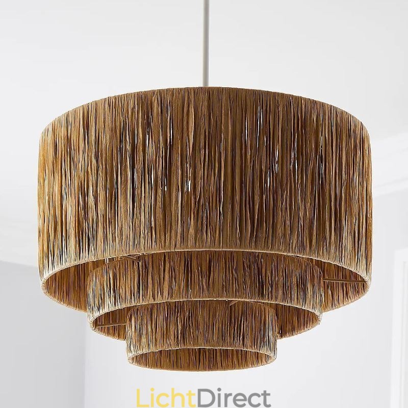 Landelijke Retro Hanglamp Meerlaags Papieren Touw Lampenkap Plafondlamp