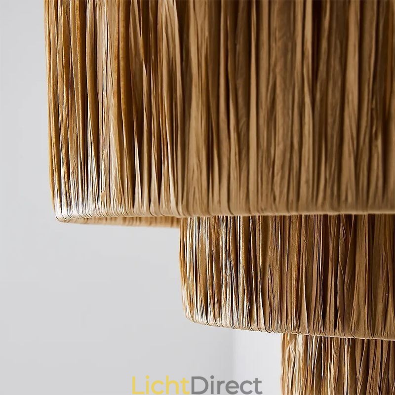 Landelijke Retro Hanglamp Meerlaags Papieren Touw Lampenkap Plafondlamp