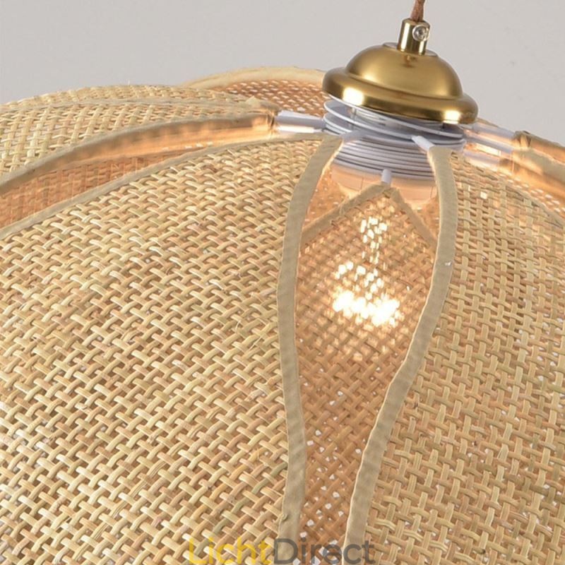 Rotan Lotus Hanglamp Café Retro Rotan Kunst Plafondlamp