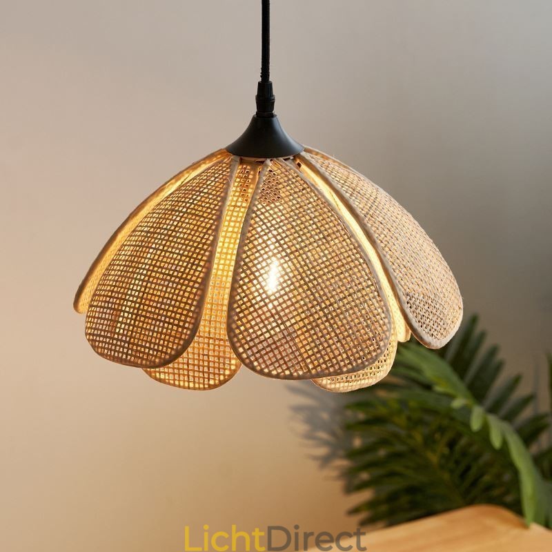 Rotan hanglamp Retro rotan plafondlamp