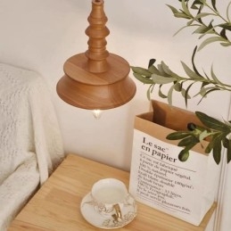 Rubberwood hanglamp in vintage hanglamp