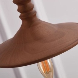 Rubberwood hanglamp in vintage hanglamp
