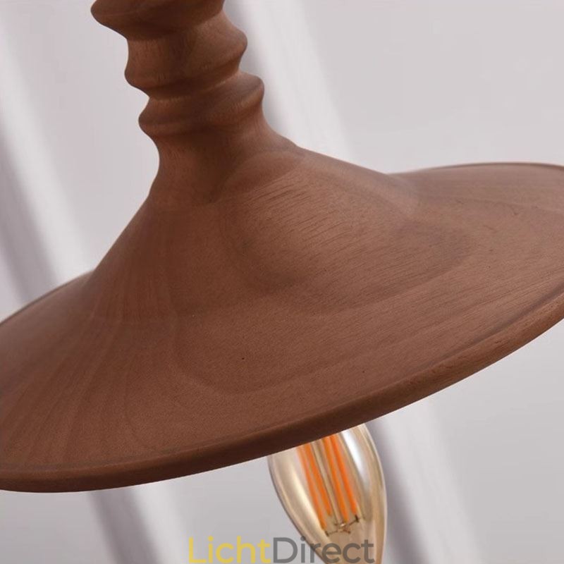 Rubberwood hanglamp in vintage hanglamp