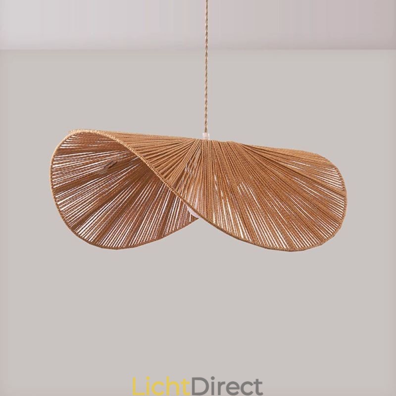 Retro Hanglamp Creatieve Wabi Sabi Strohoed Henneptouw Plafondlamp
