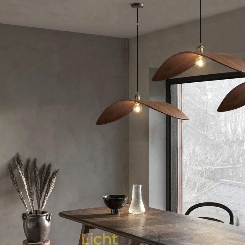 Massief houten hanglamp Creatieve retro plafondlamp