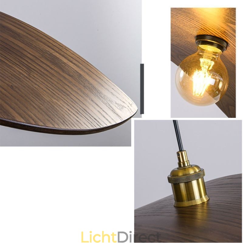 Massief houten hanglamp Creatieve retro plafondlamp