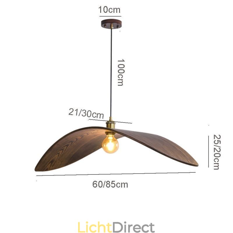 Massief houten hanglamp Creatieve retro plafondlamp