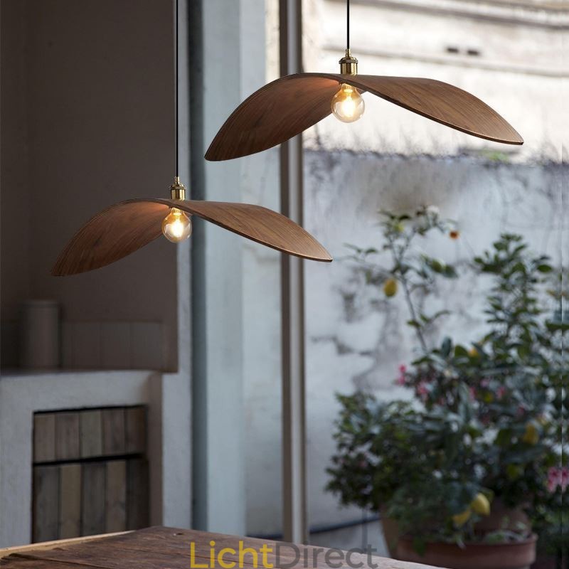 Massief houten hanglamp Creatieve retro plafondlamp