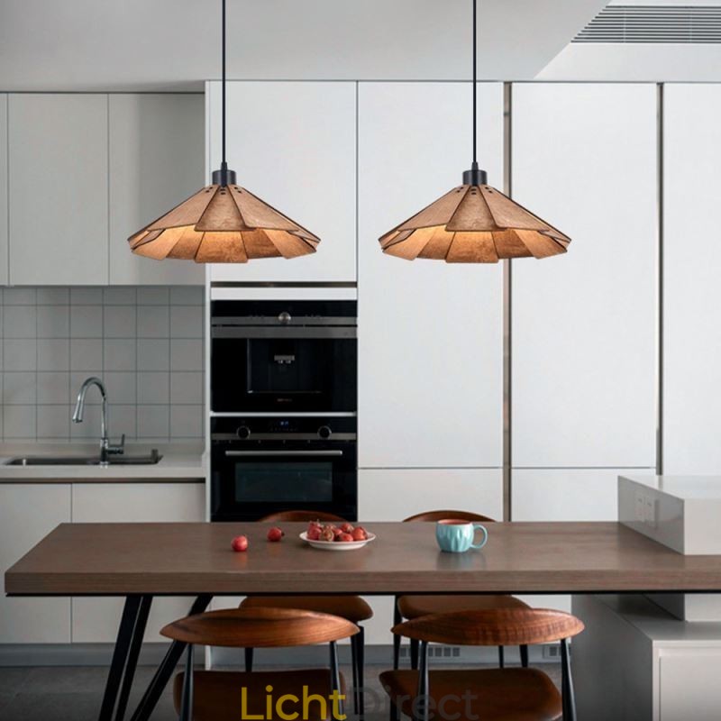 Retro Hanglamp Creatieve Houten Plafondlamp