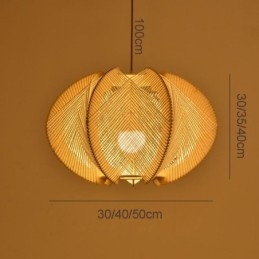 Nordic Hanglamp Retro Wabi Sabi Stijl Handgemaakte Massief Houten Plafondlamp