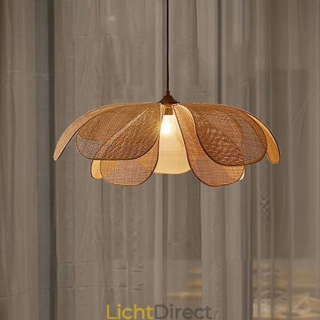 Hanglamp van rotan in Wabi Sabi-stijl, handgeweven plafondlamp van rotan Hanglamp van rotan in Wabi Sabi-stijl, handgeweven plafondlamp van rotan