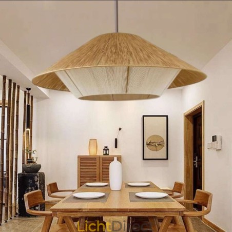 Hanglamp van henneptouw, handgeweven plafondlamp Hanglamp van henneptouw, handgeweven plafondlamp