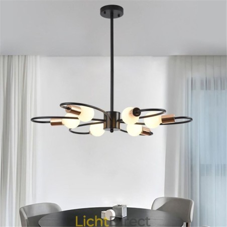 Rustieke kroonluchter 6-lichts klassieke bloemblaadjes plafond hanglamp Rustieke kroonluchter 6-lichts klassieke bloemblaadjes plafond hanglamp
