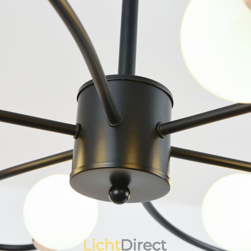 Rustieke kroonluchter 6-lichts klassieke bloemblaadjes plafond hanglamp