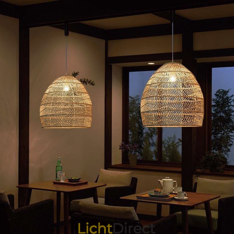 Handgeweven hanglamp rotan hanglamp boerderij