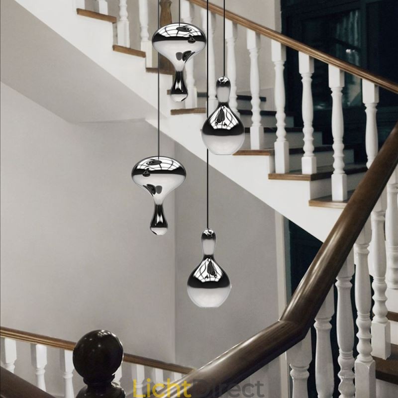 Creatieve hanglamp moderne eenvoudige gegalvaniseerde glazen kleine plafondlamp
