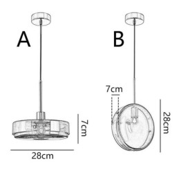Ronde Cake Glazen Hanglamp Moderne Minimalistische Smeedijzeren Plafondlamp