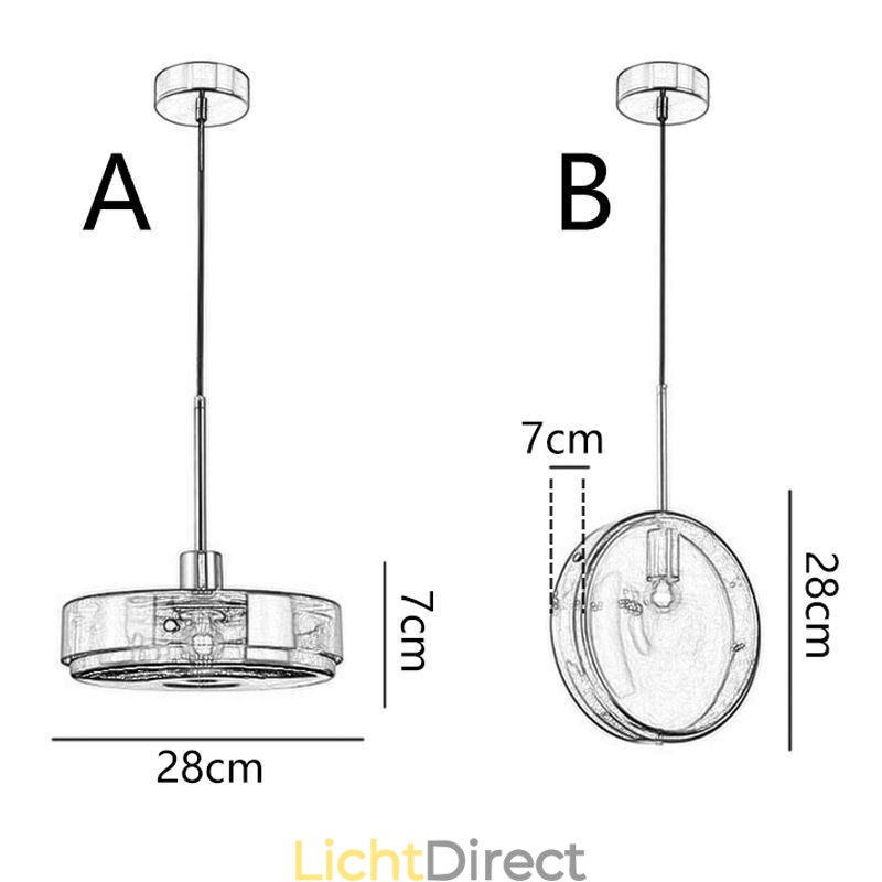 Ronde Cake Glazen Hanglamp Moderne Minimalistische Smeedijzeren Plafondlamp
