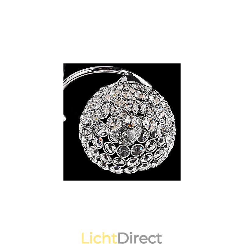 Moderne, eigentijdse, kristal gegalvaniseerde metalen hanglamp, inbouw