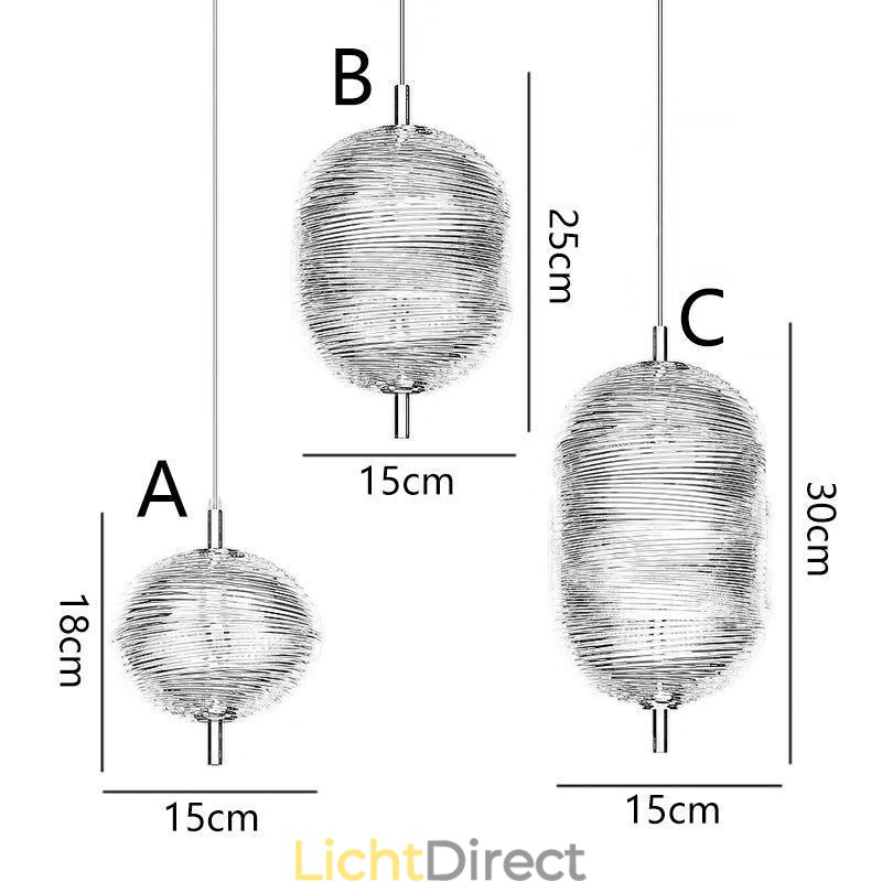 Water Ripple Hanglamp Moderne Minimalistische Smeedijzeren Plafondlamp